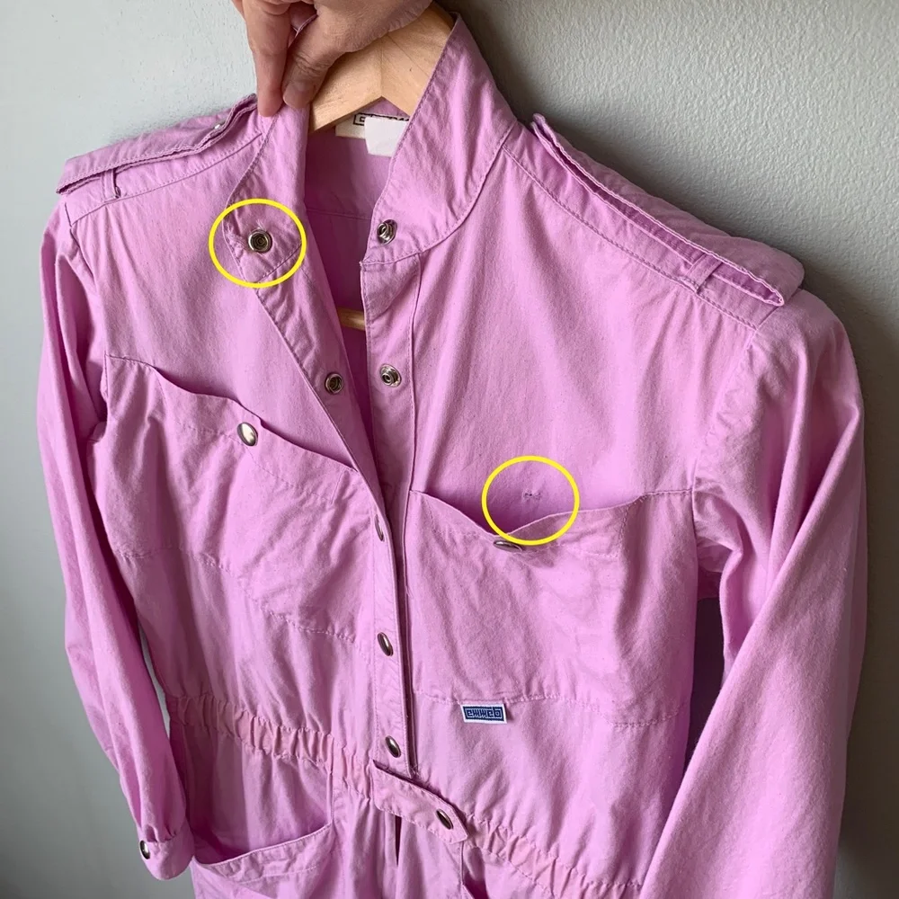 Jumpsuit Pastel Purple Vintage Coveralls for Junior Girls - Picture 9 of 17